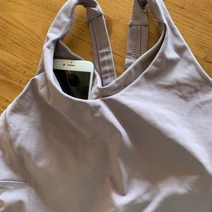 Lululemon Stash N Run tank top with bra sz 10